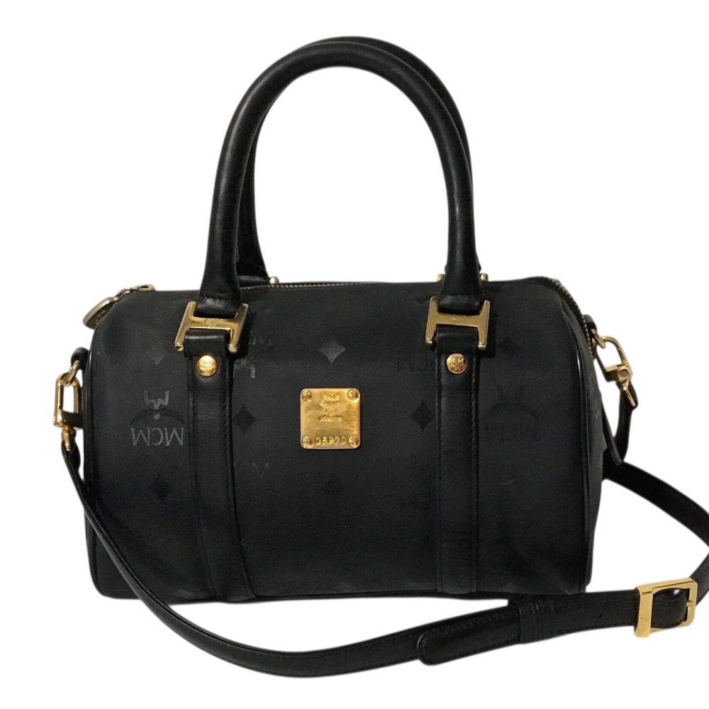 Authentic MCM  Small Black Satchel with Strap